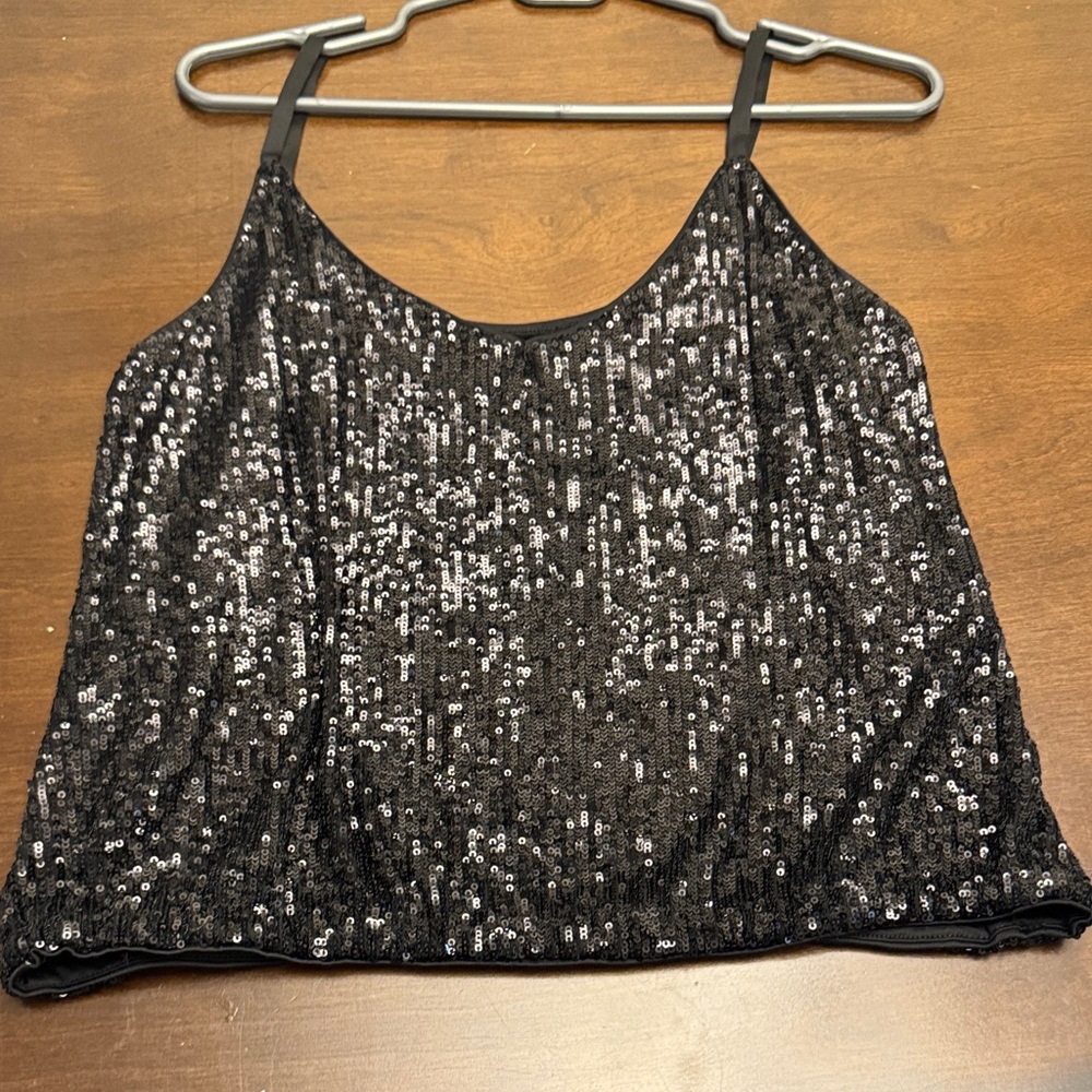 Express Black Sequin Camisole